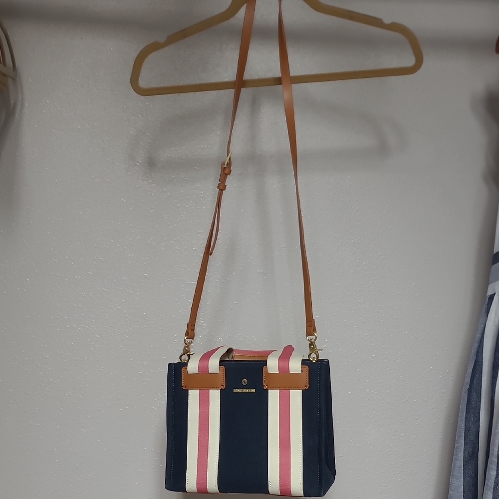 Spartina 449 Navy and Pink Crossbody Bag